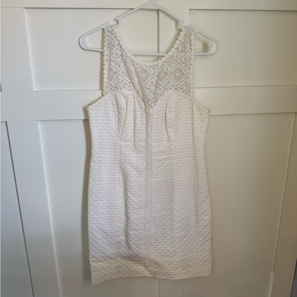 Lilly Pulitzer White Fitted Ribbed Mini Dress